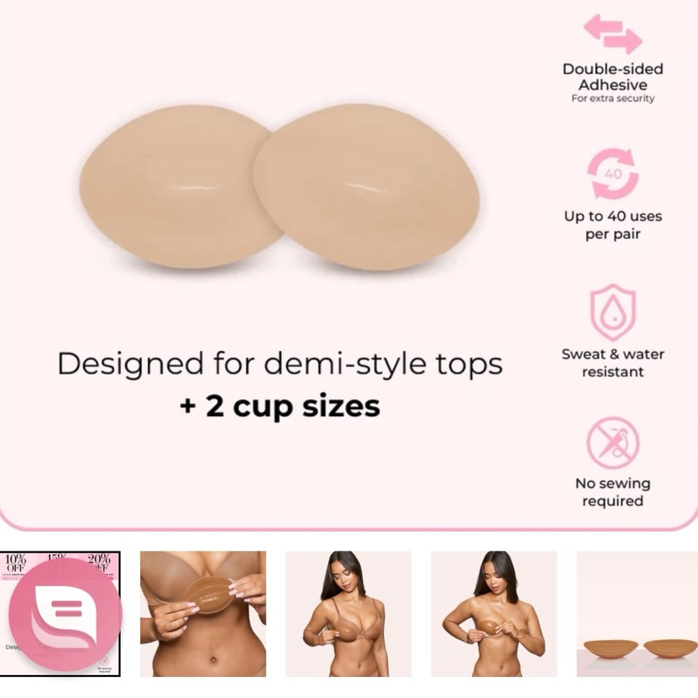 Boomba Bra Inserts (Demi Boost)
